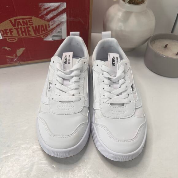 Vans Range EXP Leather/Textile Sneaker White VN0A5ELAA3H Women 7 Try On Wear - Picture 7 of 10